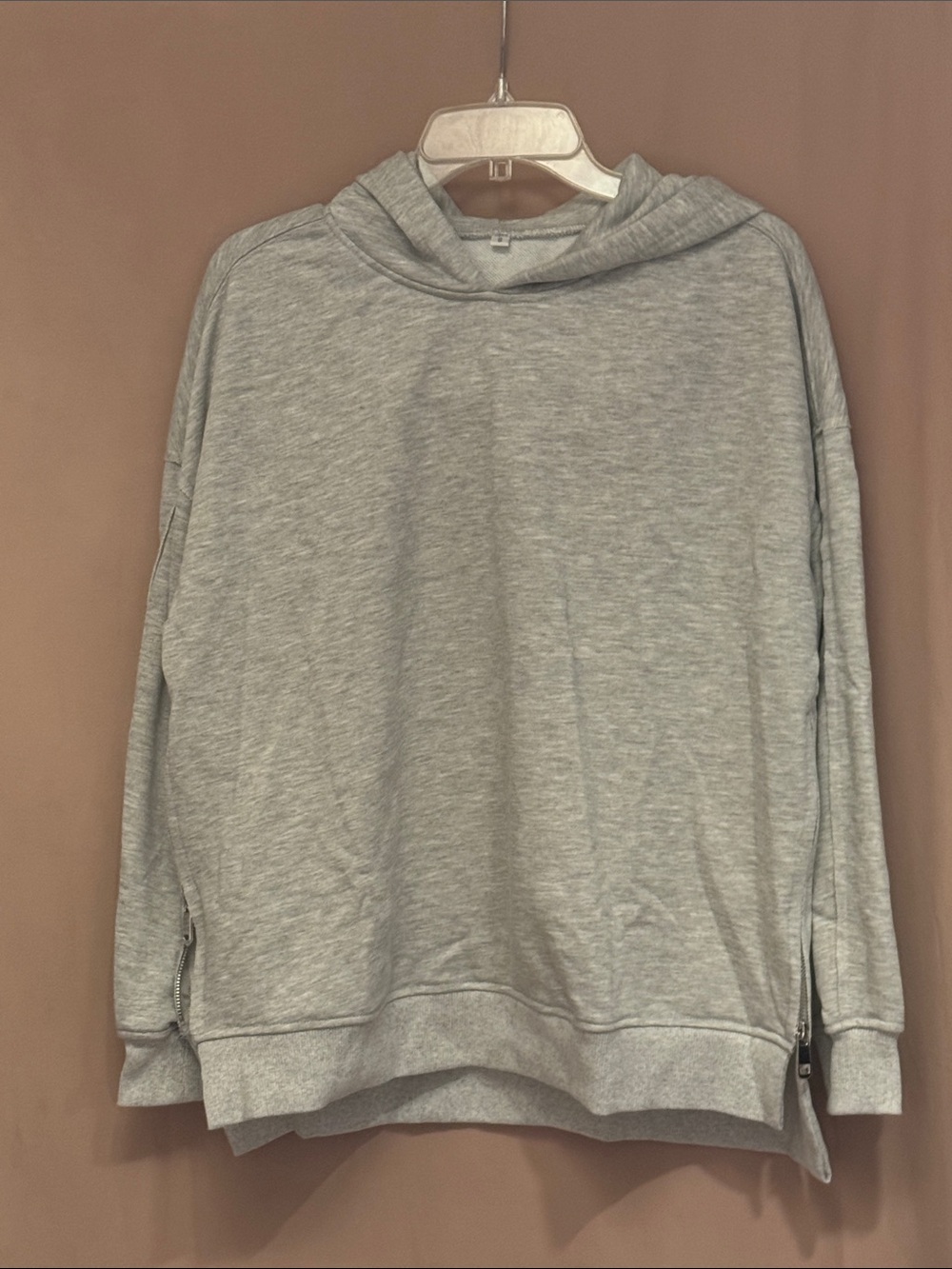 Light Gray Women's Hooded Pullover Sweater